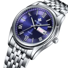 Лучшие Роскошные брендовые модные мужские часы деловые повседневные мужские наручные часы Relojes полностью Стальные кварцевые часы brandroloj Deportivo Hombre