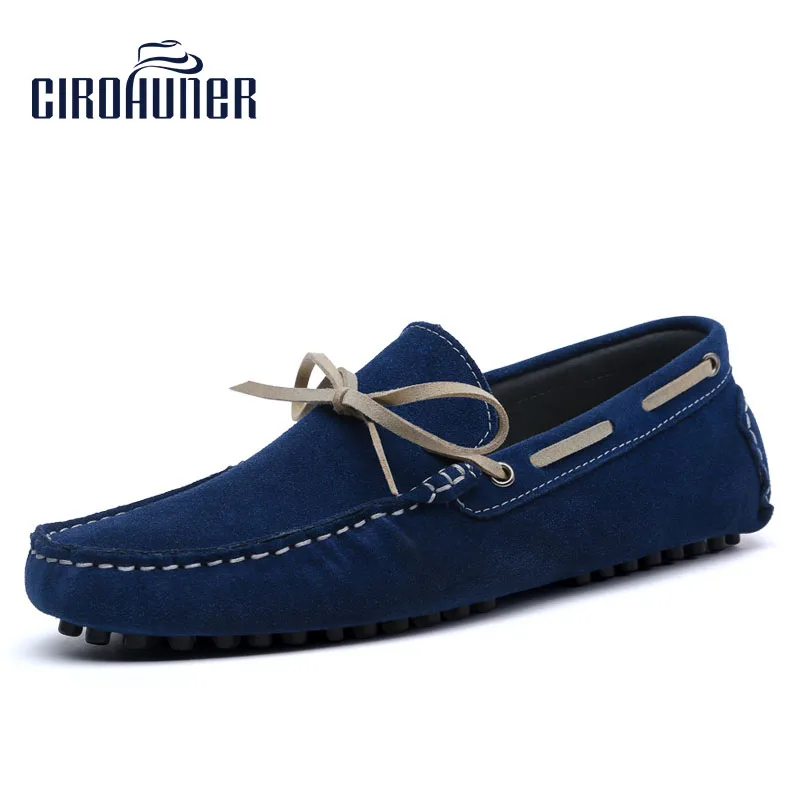 

CIROHUNER Men's Slip On Loafers Shoes Suede Driving Penny Loafer Moccasins Dress Flats Boat Shoes Driving Footwear