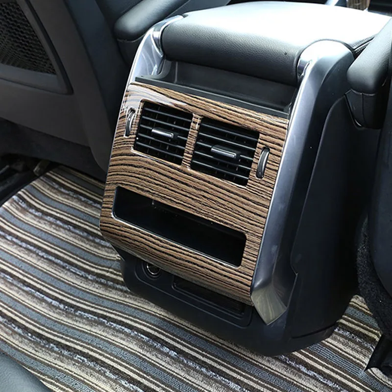 

For Land rover Range Rover Sport RR Sport 2014-2017 ABS Plastic Rear Row AC Outlet Frame Cover Trim Sands Wood Grain