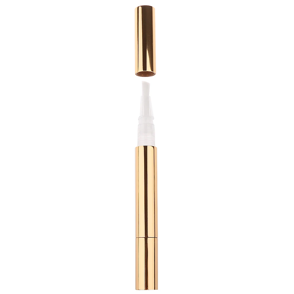 10Pcs 3ml Travel Tube Cuticle Oil Container Empty Twist Pen With Brush Uses For Filling Lip Gloss Nail Nutrition Oil