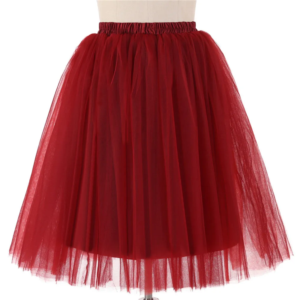 Цветные женские юбки высокого качества из плиссированной газовой ткани, бальная юбка, юбка-пачка для взрослых, юбка для танцев, faldas mujer moda#25