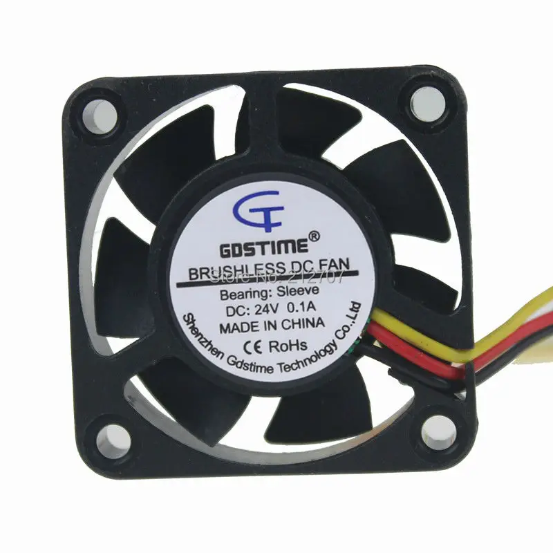 1PCS Gdstime Small Brushless DC Cooling Fan 24V 3Pin 4cm 40mm 40x40x10mm 4010 7 Blades on