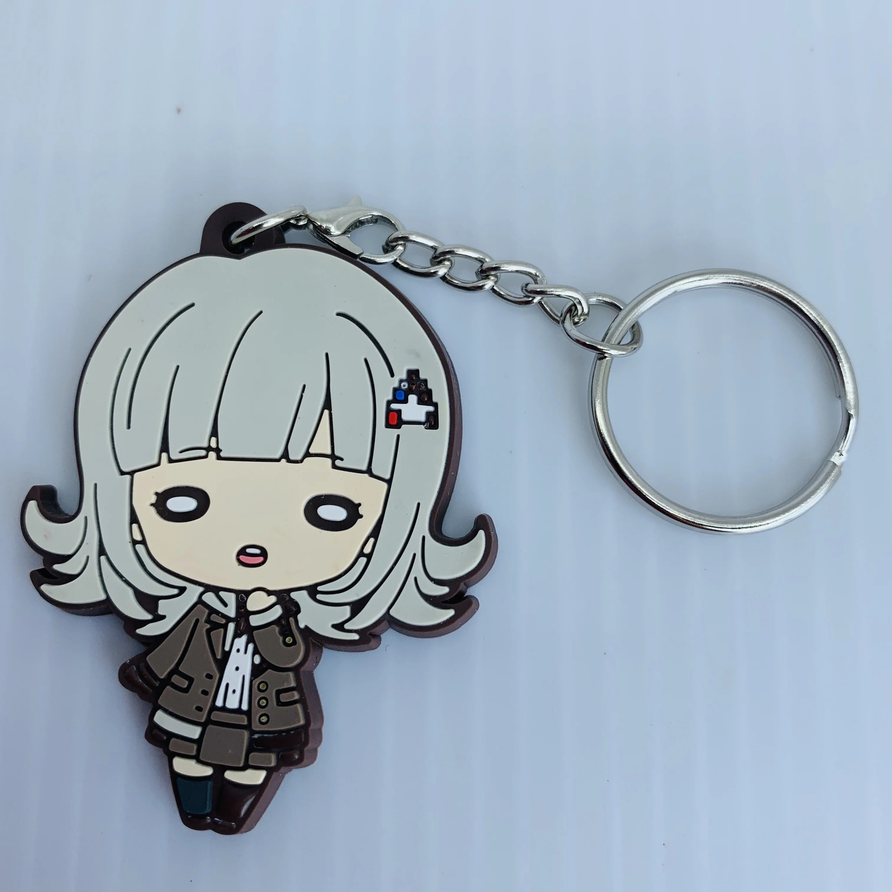 

Rubber Keychain Danganronpa: Trigger Happy Havoc Action Figure Anime Model Monokuma Kirigiri Kyouko Naegi Makoto Maizono Sayaka