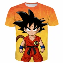 Men Women Summer Casual Tee Shirt Hipster 3D t shirt Cute Kid Goku t shirts Dragon Ball Tees Male Boys Anime tshirts tops NJ110