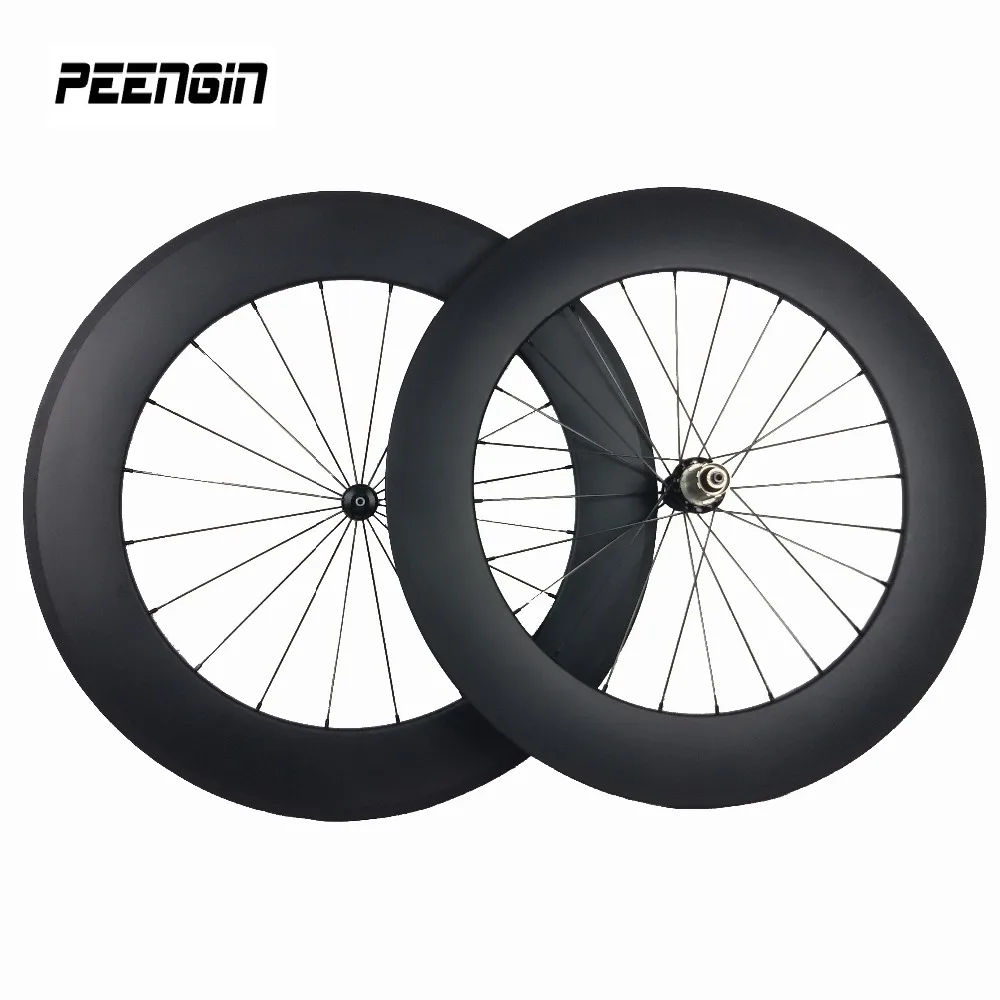 ピスト 700c リア用 88mm カーボンホイール リヤ用