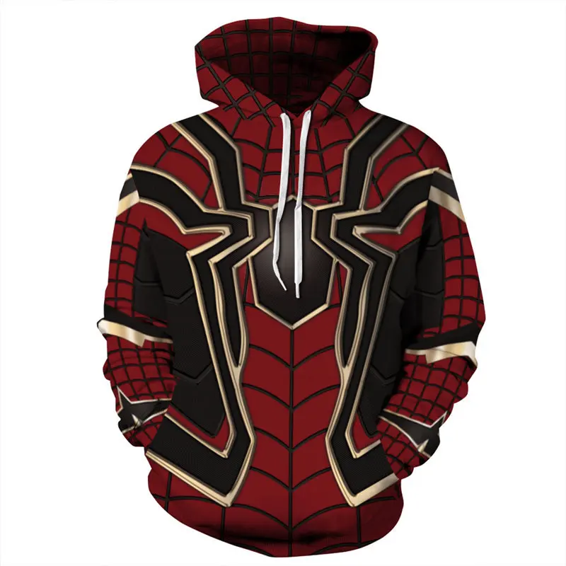 

Drop shipping 3d Print Marvel Movie Avengers Hoodie For Women Men Spider Cosplay Unisex Streetwear Casul Hoodies/Sweatshirt