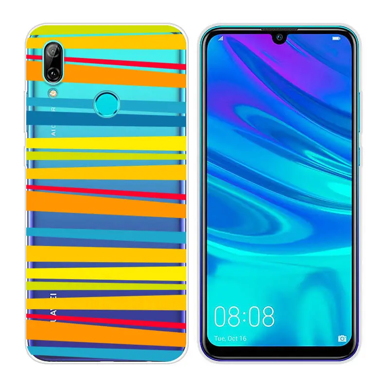 Fundas for Huawei P Smart 2019 Transparent Back Phone Case FOR P Smart 2019 6.21 inch Soft TPU Painted PSmart 2019 Cases Shell  (48)