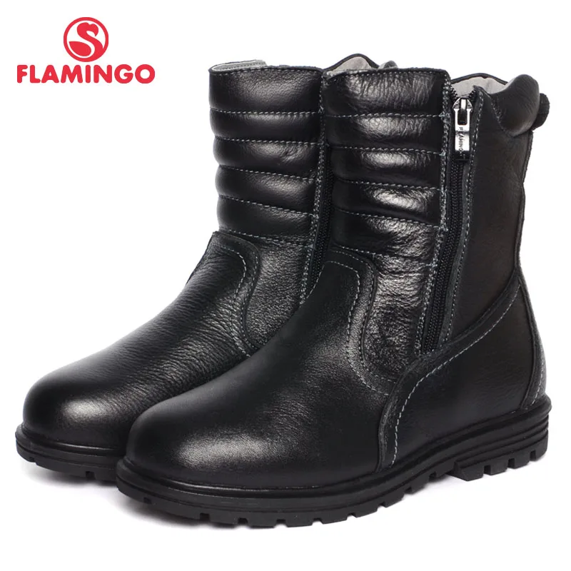 

FLAMINGO 2016 new collection winter fashion boots with wool high quality anti-slip kids shoes for boys W6YK091