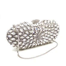 Роскошные клатчи Женская вечерняя сумочка бриллианты Роскошные хрустальные кошельки расшитая кристаллами Сумочка-клатч Свадебные вечерние маленькие кошельки