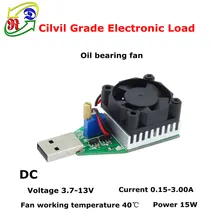 Resistencia de carga electrónica de grado Industrial y civil RD, interfaz USB, control de batería de descarga, ventilador de capacidad, corriente ajustable de 15w
