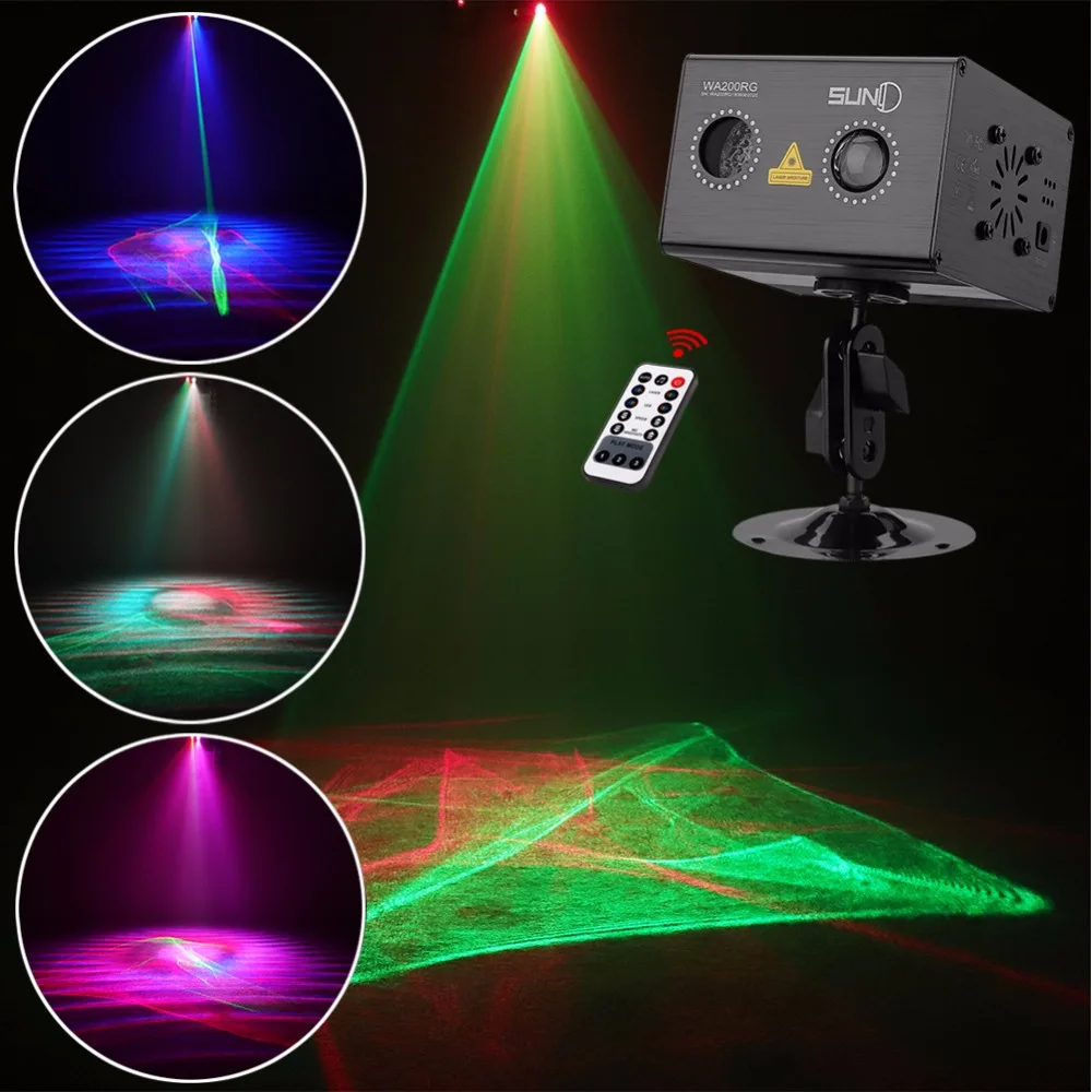 Suny 2 Lens Rg Aurora Lightning Laser Light Ripple Rgb Full Color