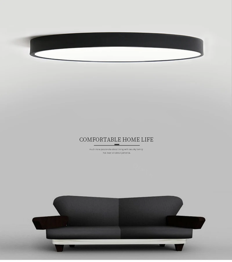 QLTEG ультра-тонкий современный светодиодный потолочный светильник, потолочные украшения, Светильники для спальни, гостиной, потолочный светильник высотой 5 см