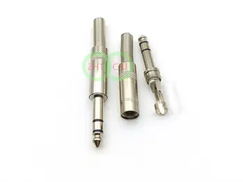 

20PCS new metal 6.35 mm 1/4 "MONO male plug-in in audio video cable adapter