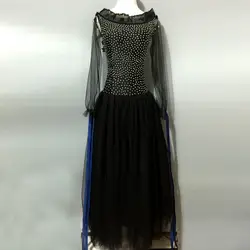 Новый стиль латинский Танцевальный костюм пикантные, с сеткой камни латинские танцы платье для женщин танцевальная конкурс платья a53 S-4XL