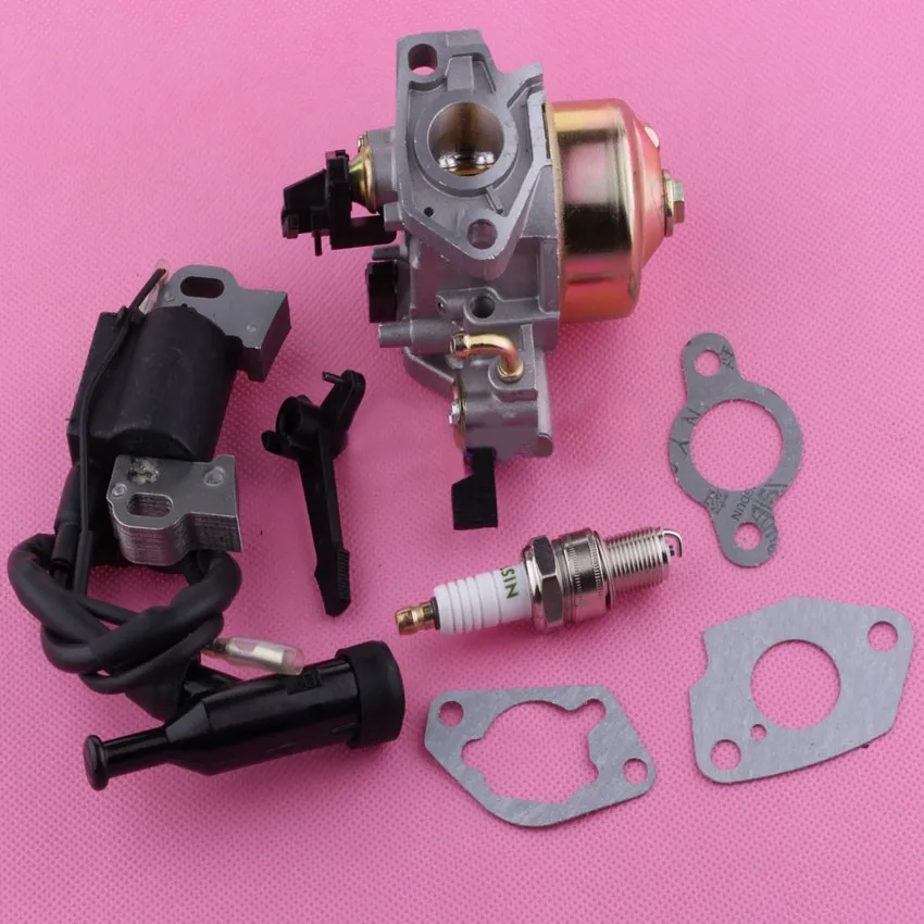 Carburetor Ignition Coil with Spark Plug Gasket For Honda GX240 GX270