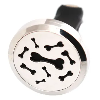 

Skull 30mm Diffuser 316 Stainless Steel Car Aroma Locket Essential Oil Car Diffuser Locket Free 50Pcs Pads