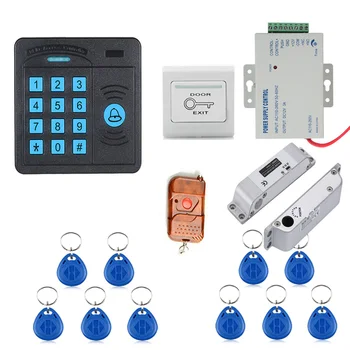 

Door Access Control System Controller ABS Case RFID Reader Keypad Remote Control 10 ID cards Electric Drop Bolt Lock
