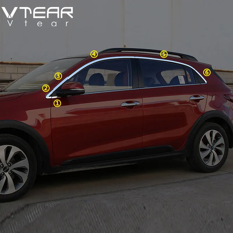 Vtear для kia Rio X Line защитная накладка на окно автомобиля аксессуары из нержавеющей