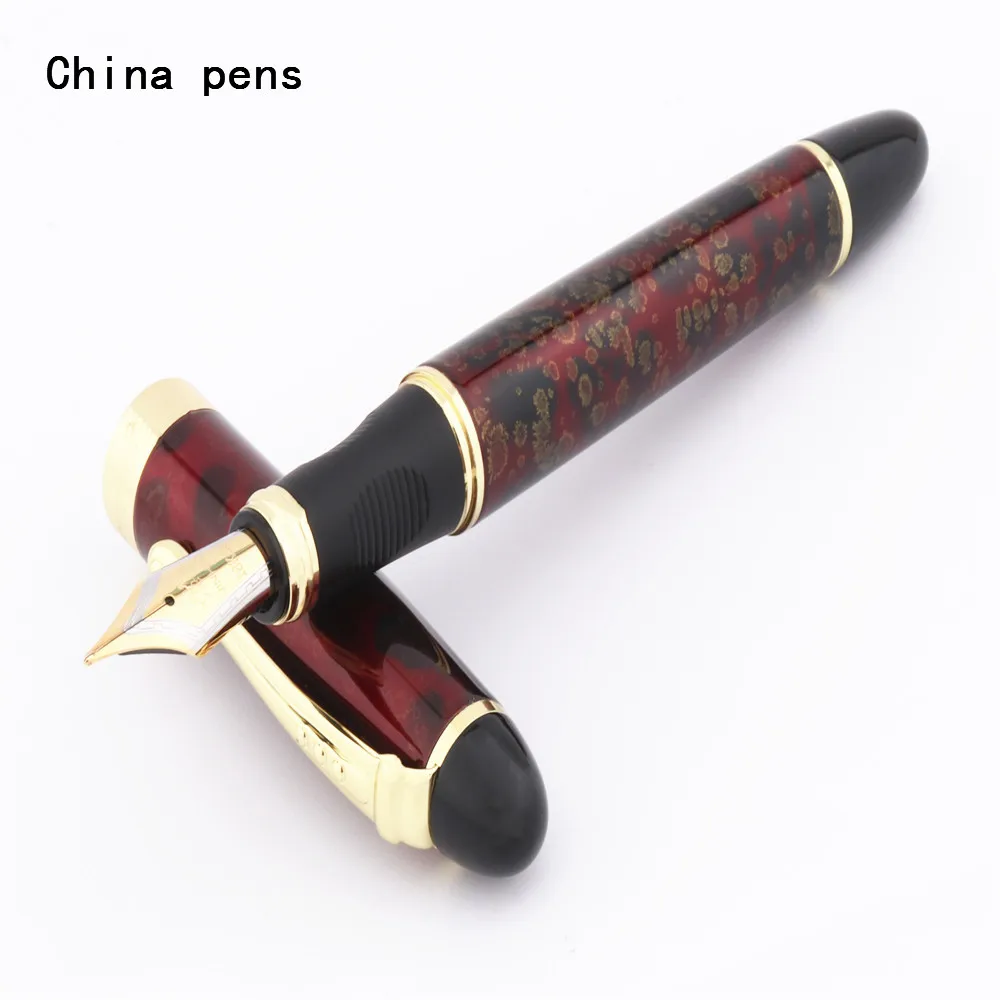 Роскошное Качество Jinhao X450 Бизнес Офис 18KGP перьевая ручка Новые канцелярские принадлежности Школьные принадлежности - Цвет: Red gold point