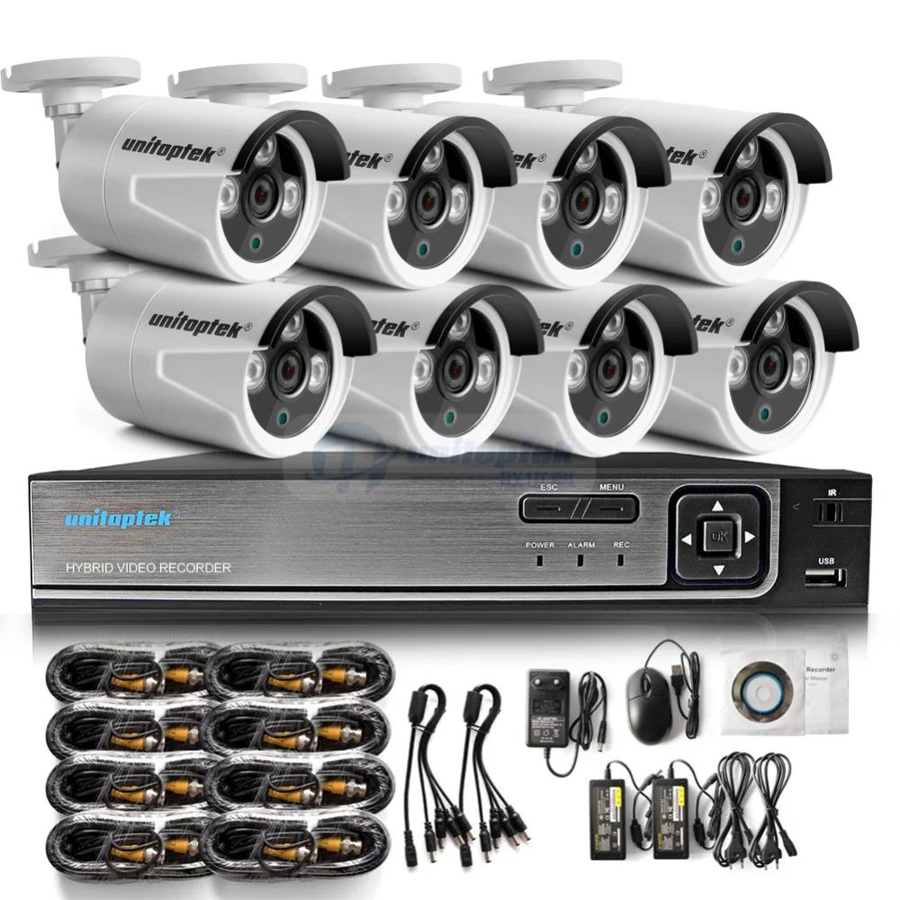 4CH 1080P AHD DVR система видеонаблюдения с 4 шт 2000TVL 2-мегапиксельная камера безопасности AHD камера s наружная домашняя CCTV камера безопасности комплект