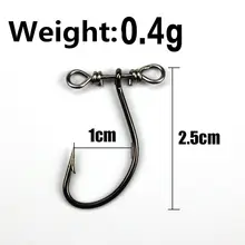 20 штук высокоуглеродистой стали рыболовные уступный крючок Колючая крюк с поворотным мягкой червь Джиги Крючки все соленой воды Пресноводная Рыбалка