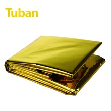 Tuban наружное Портативное Многофункциональное утепленное одеяло сейсмическое аварийное двустороннее солнцезащитное одеяло для выживания серебряное