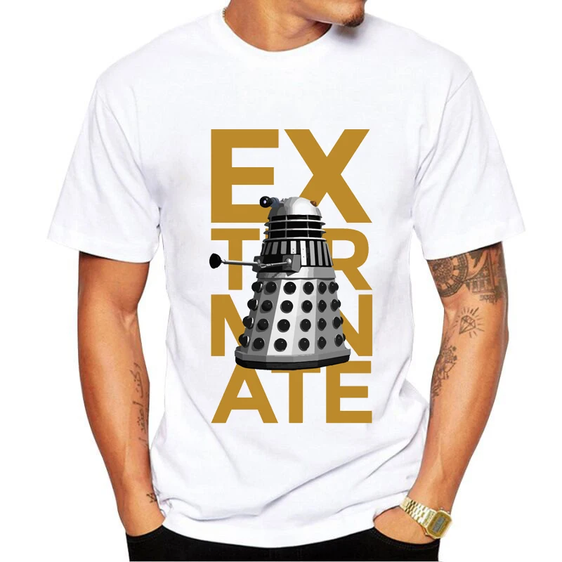 Новая модная мужская футболка с буквенным принтом на заказ, мужские футболки с героями мультфильма «Доктор Кто», повседневные Забавные топы с коротким рукавом DR who - Цвет: C0025-A22-13
