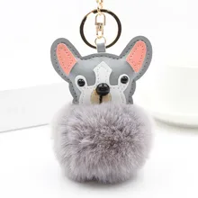 Cute Dog Keychain Pompon Key chain Fluffy Artificial Rabbit Fur Ball Key Rings Women Bag Car Charm Pendant pom pom holder Gift35 Cute Dog Keychain Pompon Key chain Fluffy Artificial Rabbit Fur Ball Key Rings Women Bag Car Charm Pendant pom pom holder Gift35