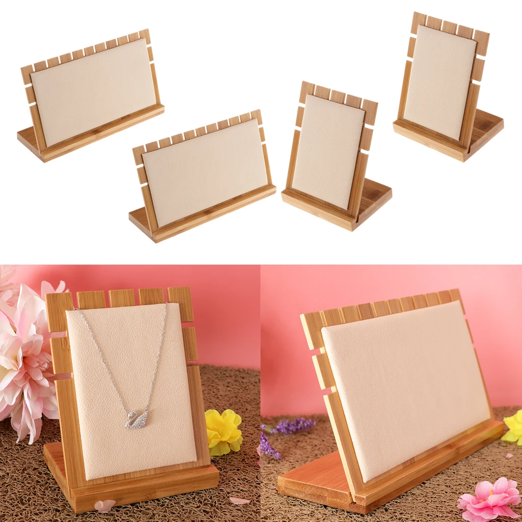 4x Multi-functional Jewelry Holder Wood Jewelry Display Rack Jewelry Organizer Holder for Necklace Bracelets Earrings Rings