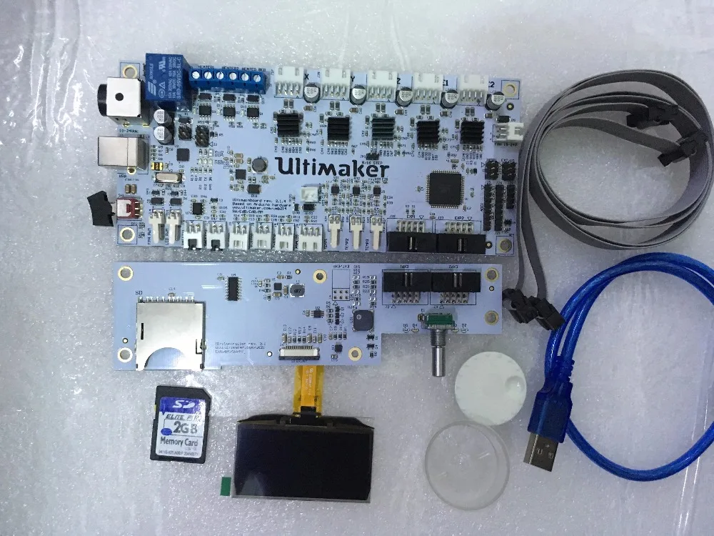Ultimaker 2 3D принтер материнская плата, ЖК-панель управления, 2 Гб sd-карта, ручка спереди и корпус