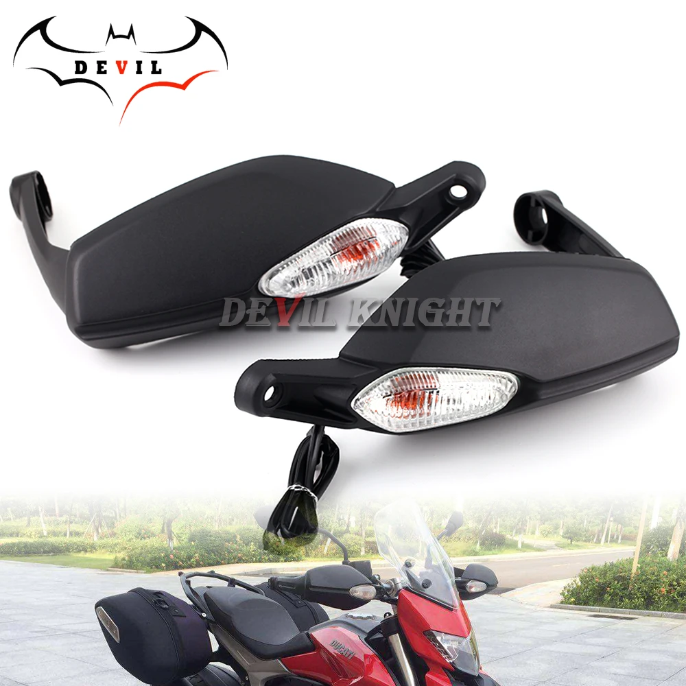 

For DUCATI Hypermotard 820/ Hyperstrada 821 2013 2014 2015 Right Brake Side Left Clutch Side HandGuard Handlebar with Light