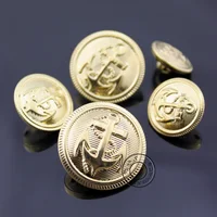 15-25mm Gold Color Anchor Buttons Fashion Metal Shank Button,Bulk Craft Buttons Wholesale Price 2