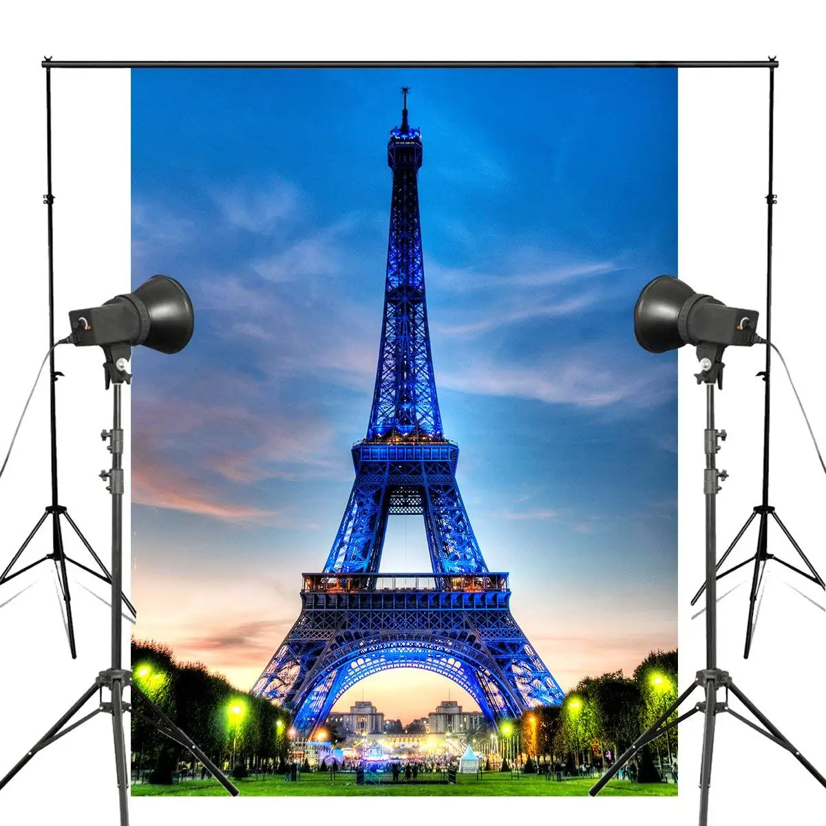 

150x220cm Blue Light Photography Background Paris Eiffel Tower Photo Studio Photography Backdrop
