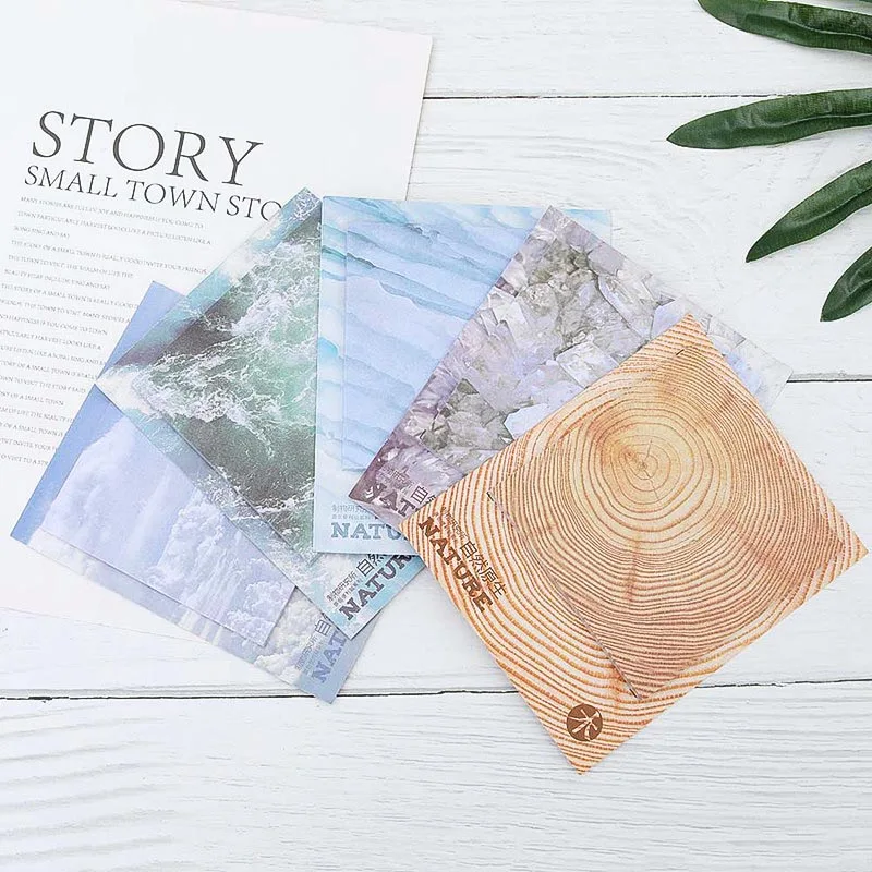 

1Pcs New Arrival DIY Creative Nature Cloud Ice Wood Sea Novelty Sticky Notes Planner Stickers Memo Pad Stationary Office Supply