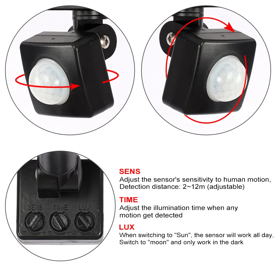 Как настроить датчик движения. Схема регулировки датчика движения для освещения. Регулировка датчика движения на прожекторе. Инструкция датчик движения прожектор. Схема регулировки датчика движения для освещения.