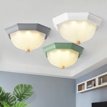 

Nordic glass ceiling lamp LED wooden living room dining room balcony staircase corridor aisle ceiling lighting mx6091800