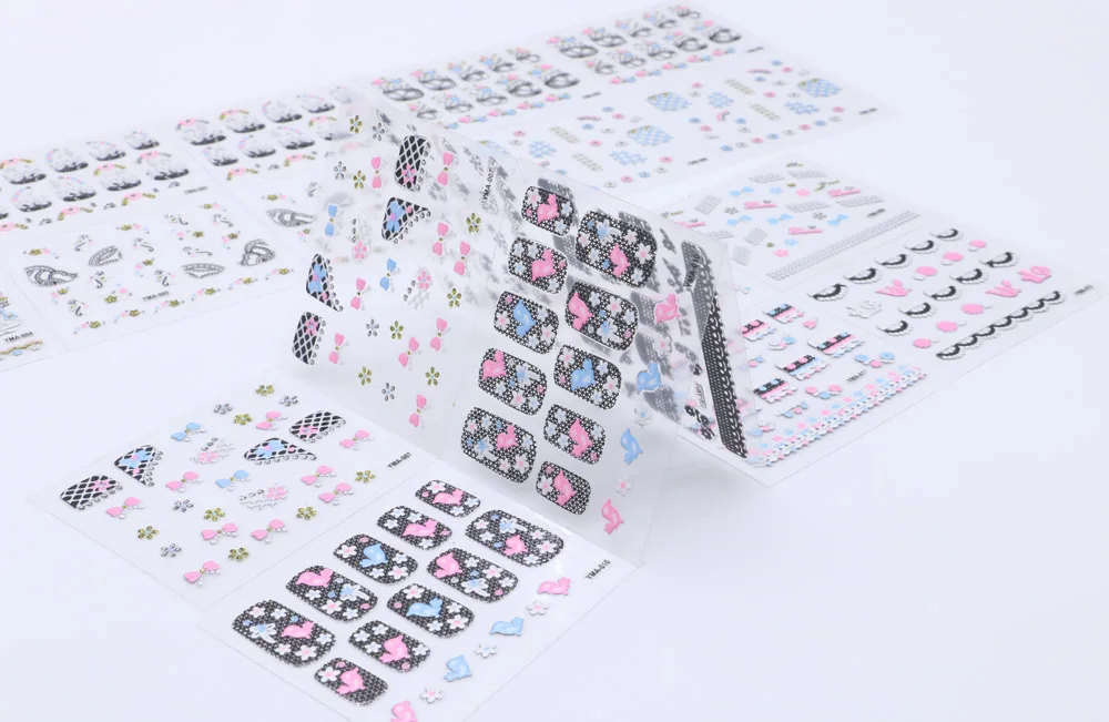 

30PCS Nail Wraps Full Cover-Sticker Adhesive Nail Art Stickers 3D Polish Decals Nails Decorations Accessories(30pcs in one bag)