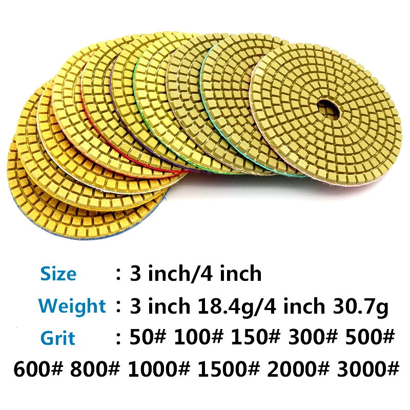 5pcs/set 3/4 inch Diamond Wet Dry Polishing Pads 80/100mm Sanding Disc Polishing Marble Granite Polisher Diamond Tool 5pcs/set 3/4 inch Diamond Wet Dry Polishing Pads 80/100mm Sanding Disc Polishing Marble Granite Polisher Diamond Tool