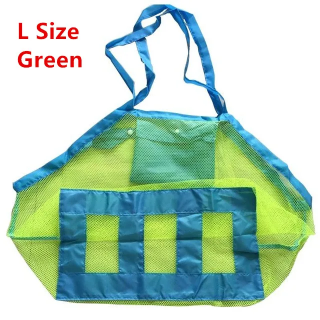 Детские пляжные игрушки, водонепроницаемая Складная сеть, сумка для хранения детей, плавательные игрушки для песка, пляжная сумка - Цвет: L green