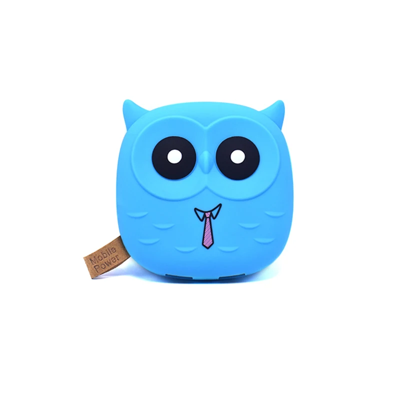 

New Cute Owl Cartoon Mobile Power Bank Charger External Battery 10000mAh Dual USB for Cellphone Smartphone Drop Shipping