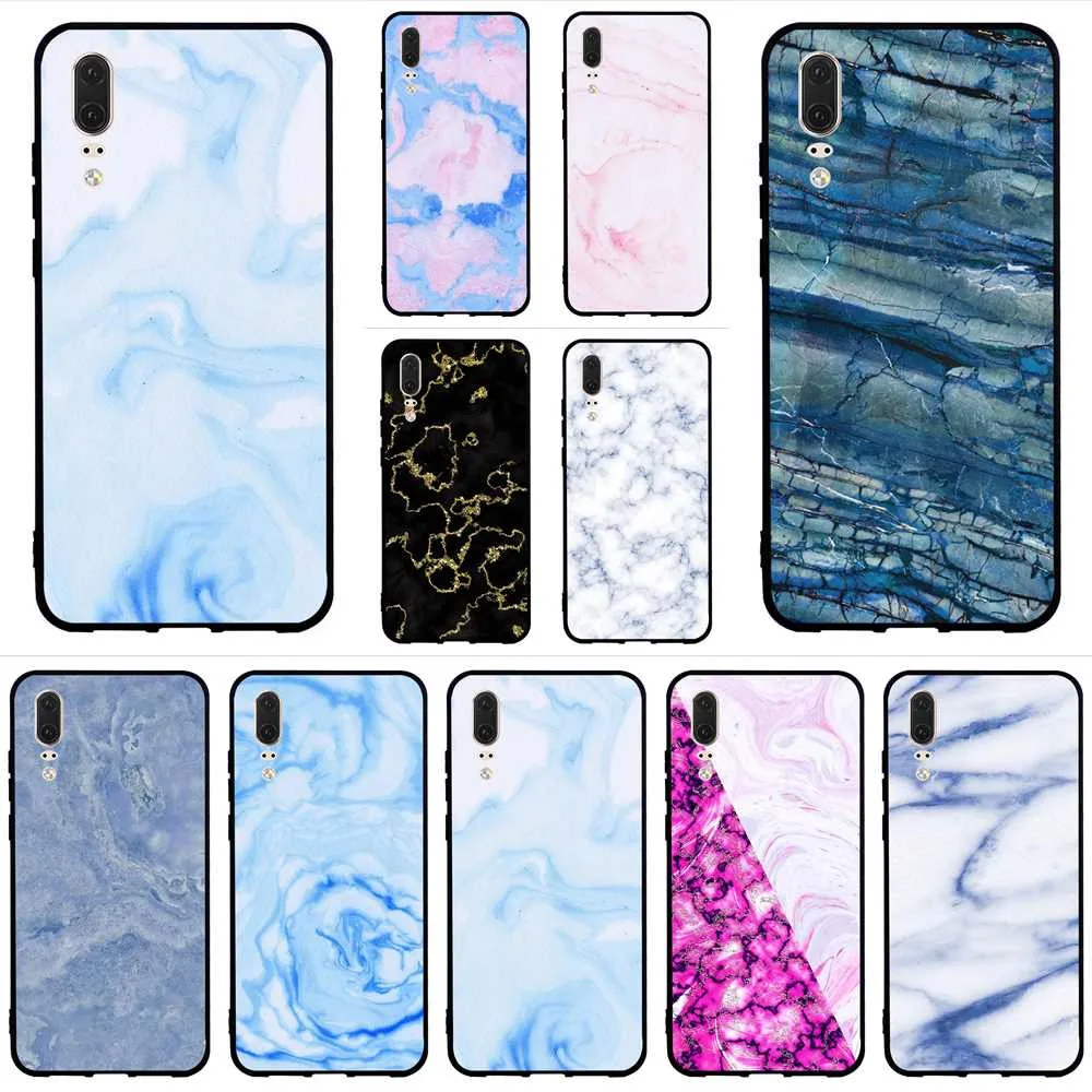 

Pattern Pure Marble Phone Cover for Huawei Mate 20 Case 10 Pro P8 P20 P10 P9 Lite Mini P Smart Silicone