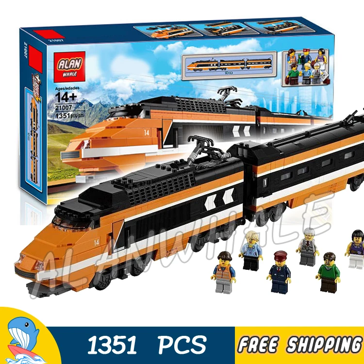 

1351pcs Creator Trains High speed Horizon Express 21007 DIY 3D Model Building Blocks Children Toys Bricks Compatible With Lego