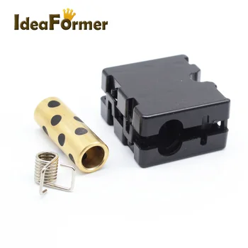 

4 set 3D Printer UM2 Ultimaker 2 Extended Sliding Block Injection Slider With Graphite Copper Sleeve + Spring clip