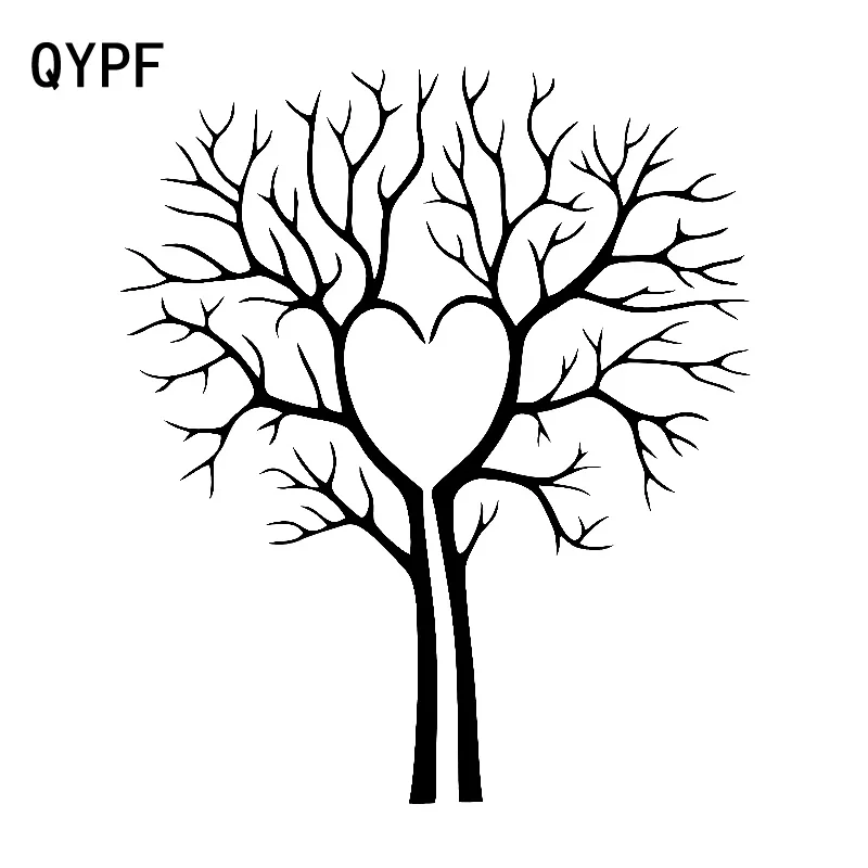QYPF 14 4 см * 16 8 тонкая и тщательная многослойная виниловая наклейка на дерево любви
