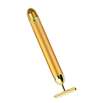 

Slimming Face 24k Gold Colour Vibration Facial Beauty Bar Stick Lift Skin Tightening Wrinkle Bar Electric Stick Massage