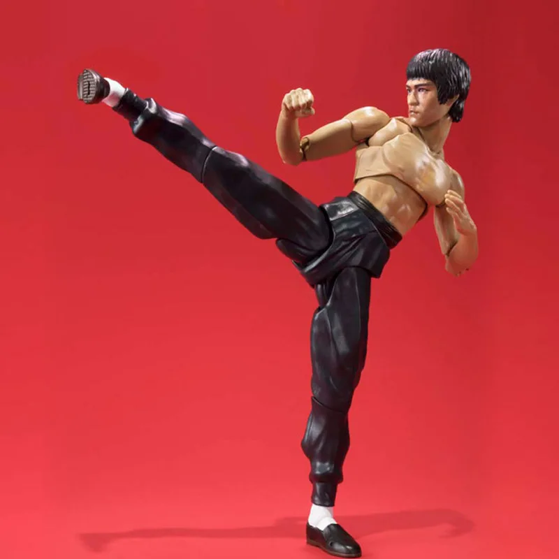 

18cm Movie King Kung Fu Bruce Lee SHF PVC Action Figure Collectible Model Ferrite Figma Toy Collectible Gift
