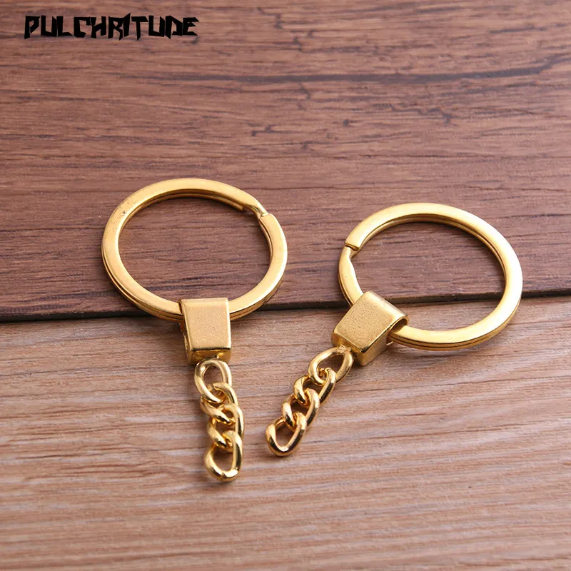 10pcs Key Ring Ring Size: 30mm Key Chain Rhodium And Bronze