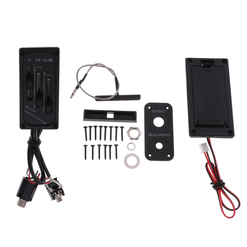 1 Set ABS CV-210E Violin Cello Passive Pickup Piezo Violin Cello Accessory Black