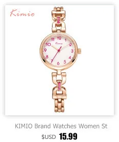 KIMIO Brand Small Dial Quartz Watches For Women Ladies Stainless Steel Hollow Thin Bracelet Watch Delicate Crystal Wristwatch