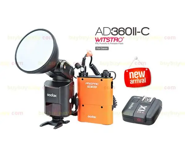 

Godox AD360II-C AD360 MK II C E-TTL Portable Flash Light For Canon & PB960 Orange Power Pack & X1C Wireless Trigger